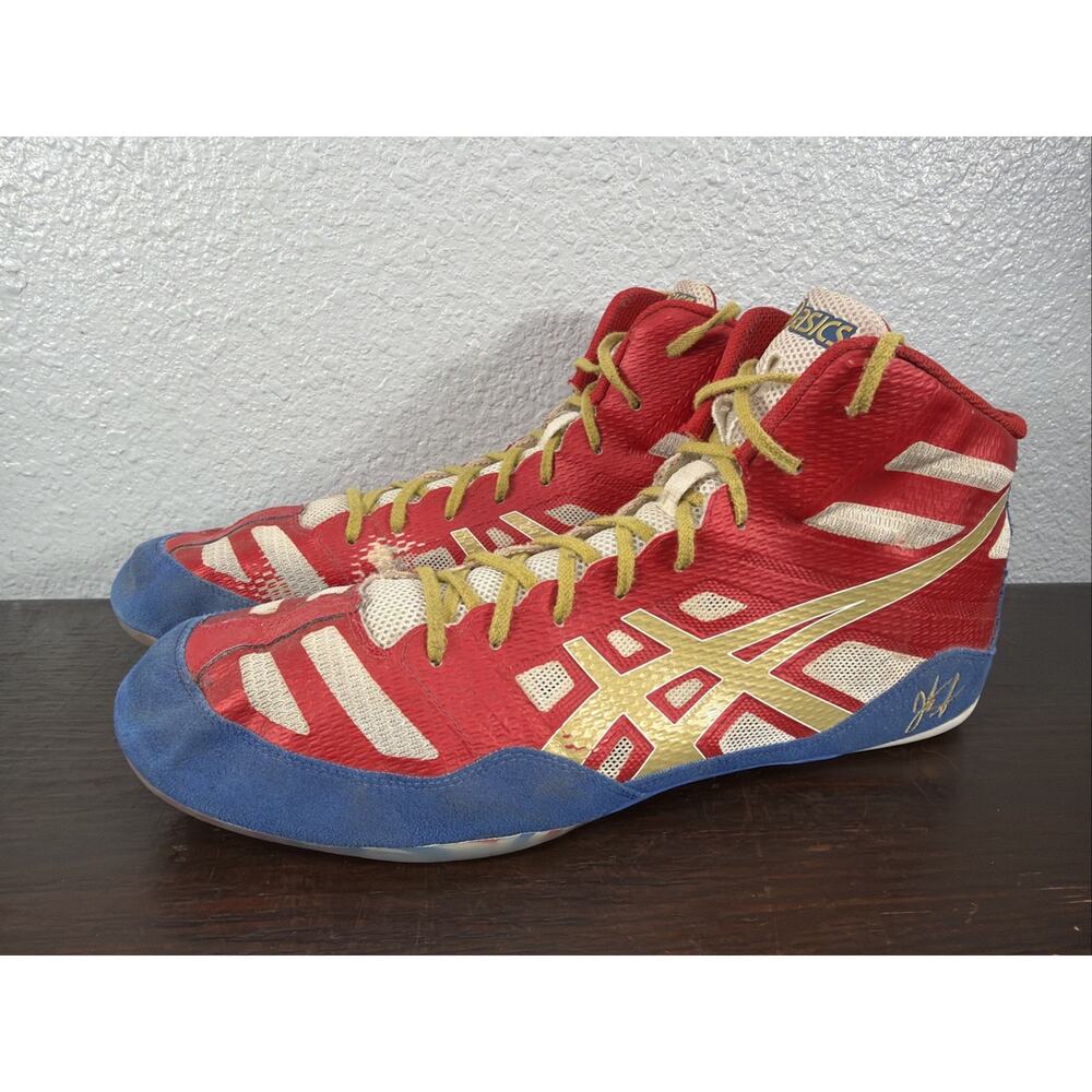Asics Men’s JB Elite J3A1Y Red White Blue Gold USA Pride Wrestling Shoes Size 12